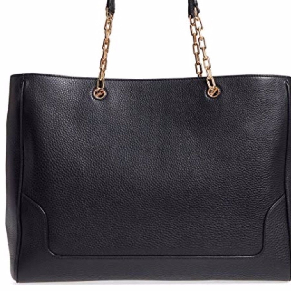 Tory Burch Black Leather Marsden XL Tote Shoulder - Picture 6 of 8